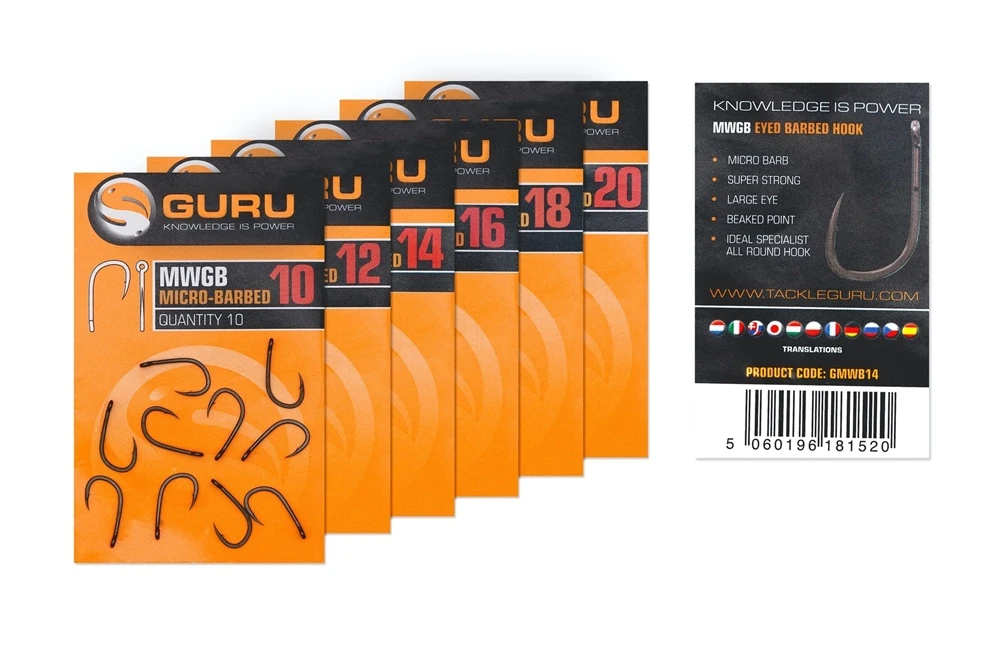 Guru MWG Barbed Hooks - 10 3 Guru MWG Barbed Hooks - 10