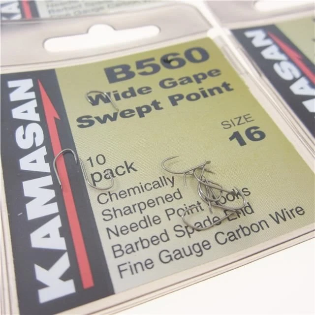 Kamasan B560 Barbed Spade Hooks - 10 3 Kamasan B560 Barbed Spade Hooks - 10