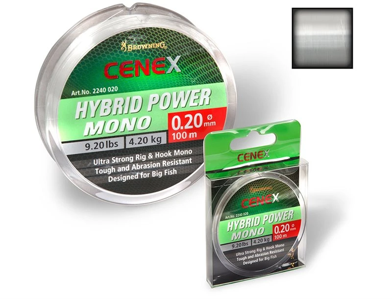 Browning Cenex Hybrid Power Mono Line - 0.10mm 3.00lbs 100m 3 Browning Cenex Hybrid Power Mono Line - 0.10mm 3.00lbs 100m