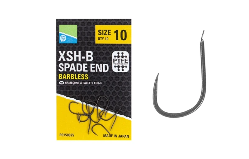 XSH-B Barbless Spade End Hooks - Size 10 3 XSH-B Barbless Spade End Hooks - Size 10