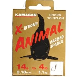 Kamasan Animal Heavy Hooks To Nylon - Size 10 5lb Barbed -Fishing World Shop 46336 2