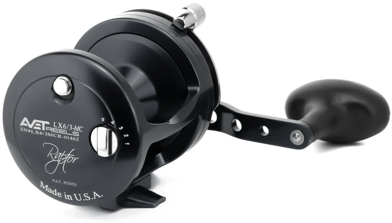 Avet LX 6.3 MC Raptor 2-Speed Lever Drag Casting Reel Black 3 Avet LX 6.3 MC Raptor 2-Speed Lever Drag Casting Reel Black