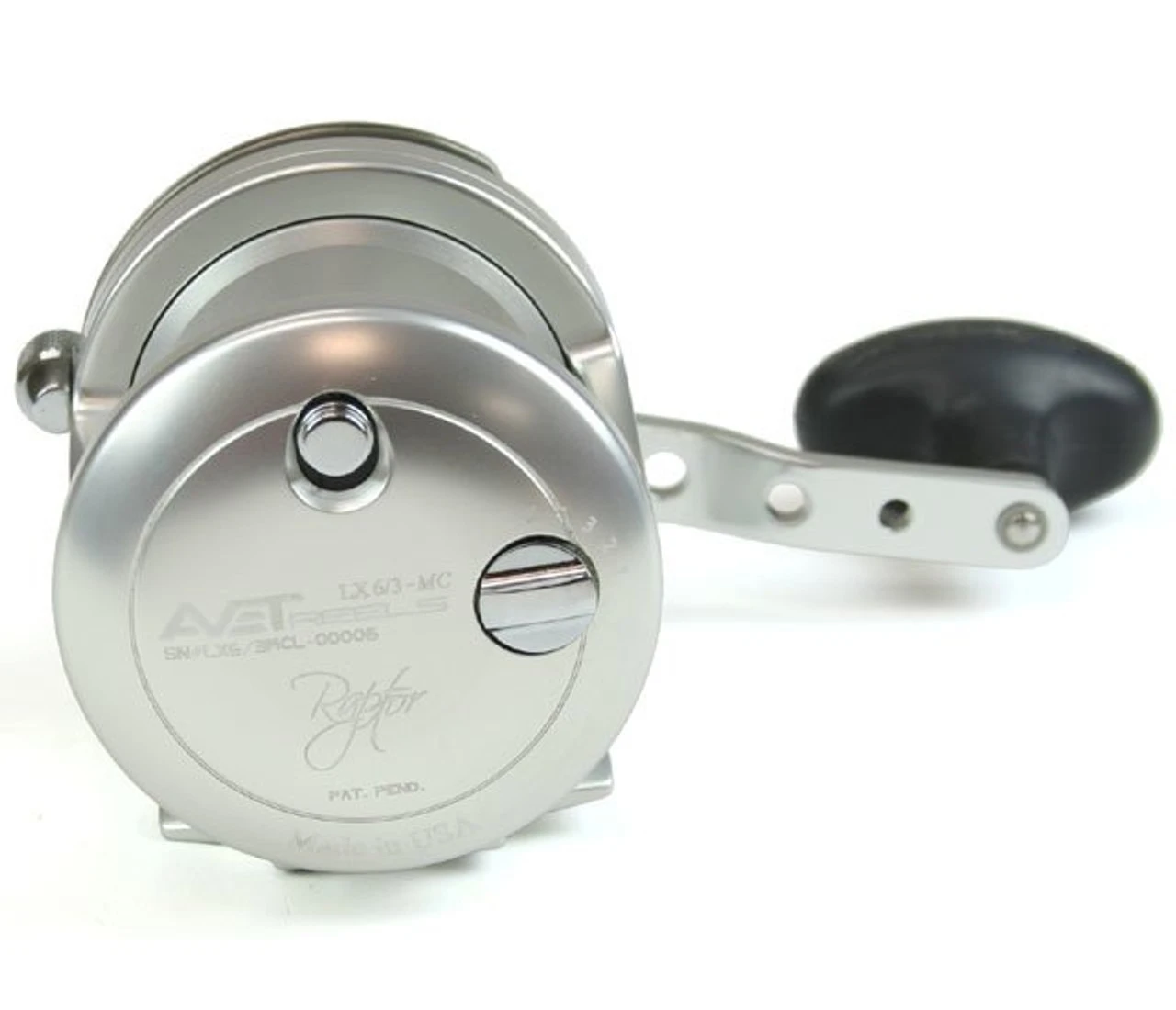 Avet LX 6.3 MC Raptor 2-Speed Lever Drag Casting Reel Left-Hand Silver 4 Avet LX 6.3 MC Raptor 2-Speed Lever Drag Casting Reel Left-Hand Silver - Image 2